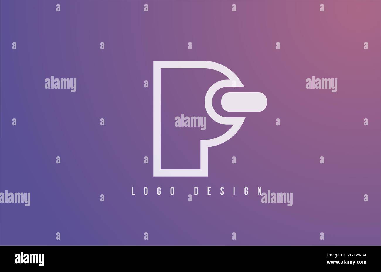 P alphabet letter logo for business and company with geometric style ...