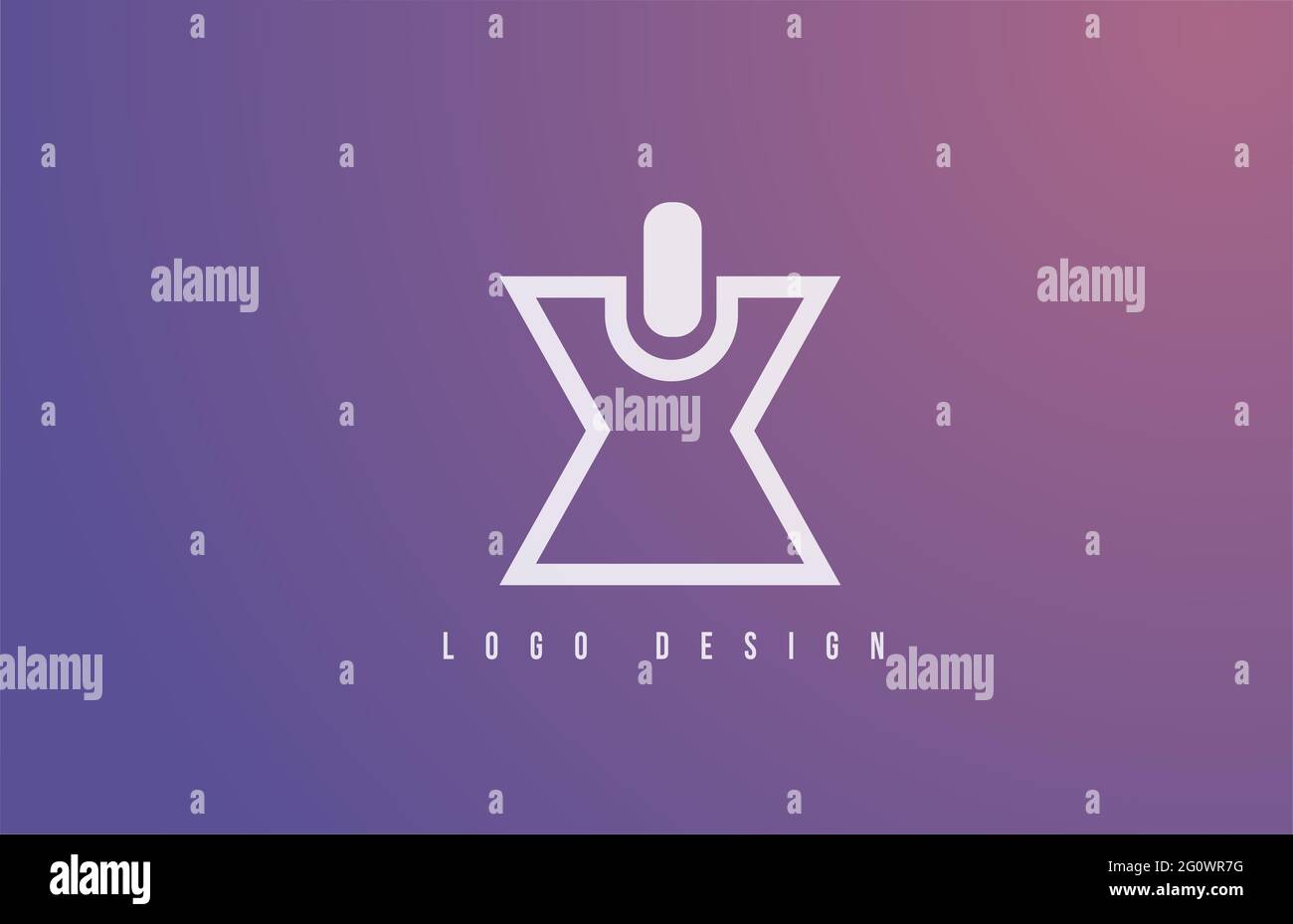 X alphabet letter logo for business and company with geometric style ...
