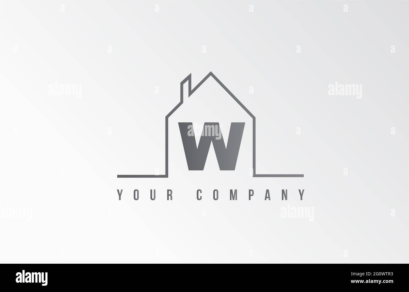 W home alphabet logo icon letter design. House for a real estate ...
