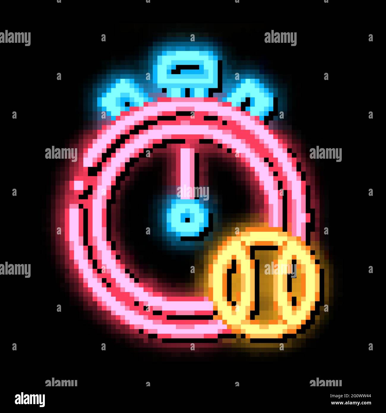 Stopwatch Ball neon glow icon illustration Stock Vector Image & Art - Alamy