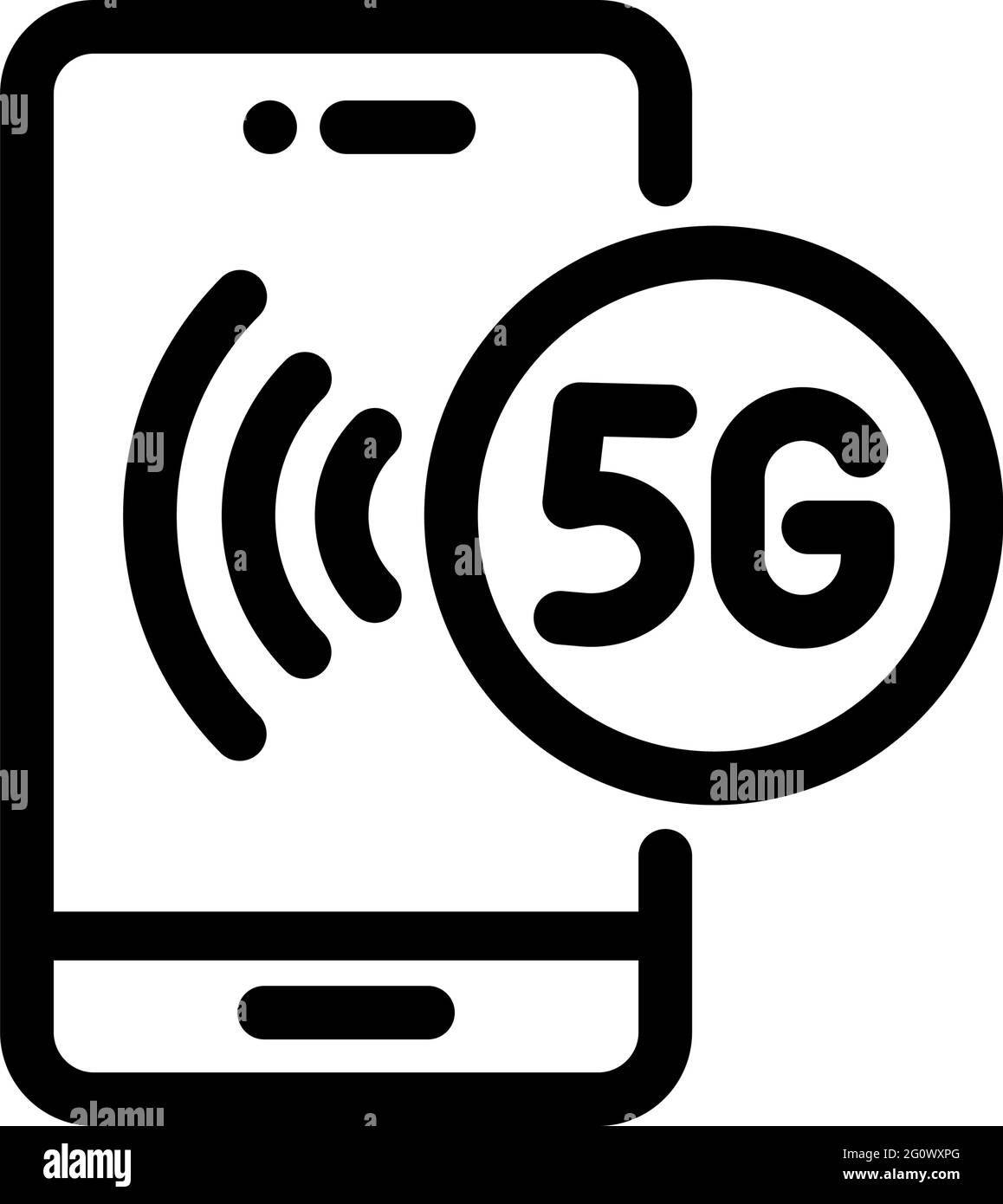5g line vector icon. Network internet connection symbol or logo. Stock vector illustration Stock Vector