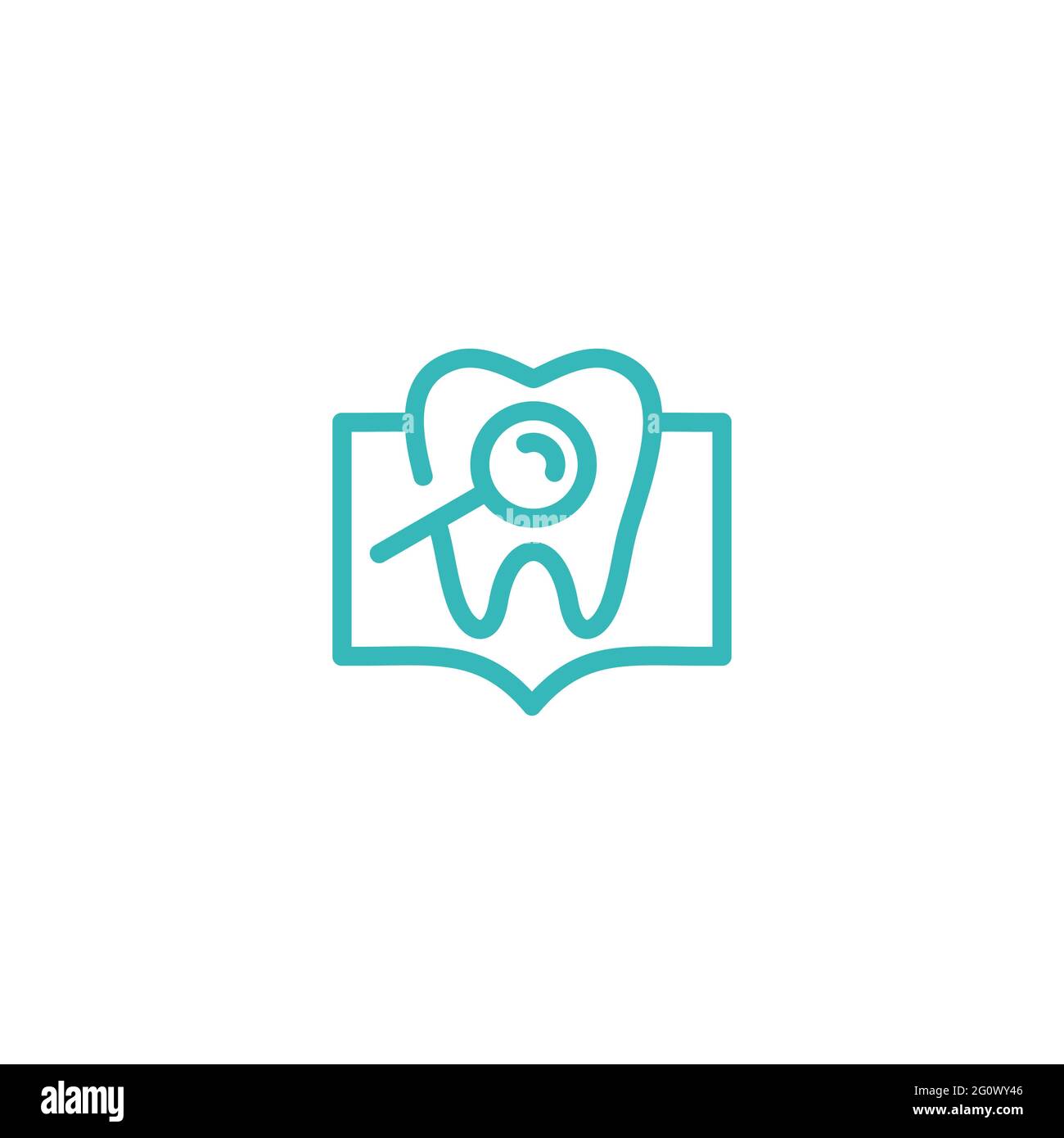 magnifying glass book and teeth depict education Stock Vector Image ...