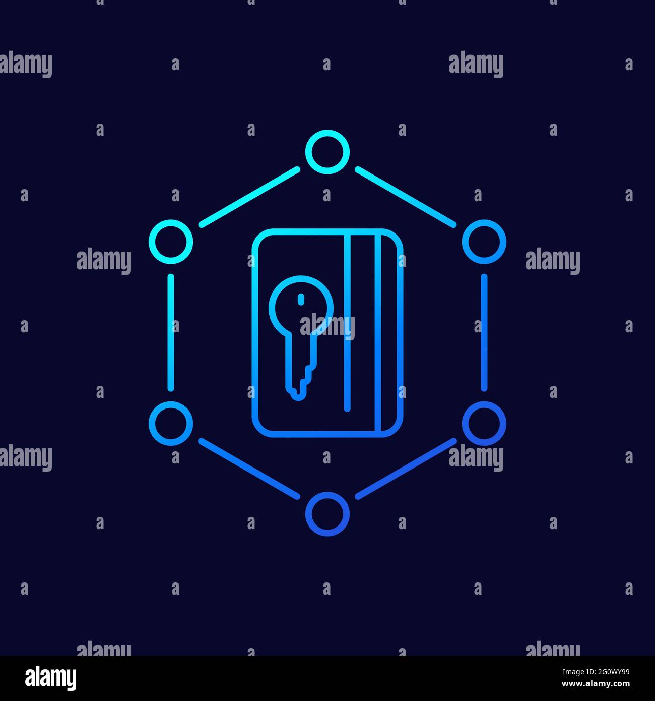card key icon, line vector Stock Vector Image & Art - Alamy