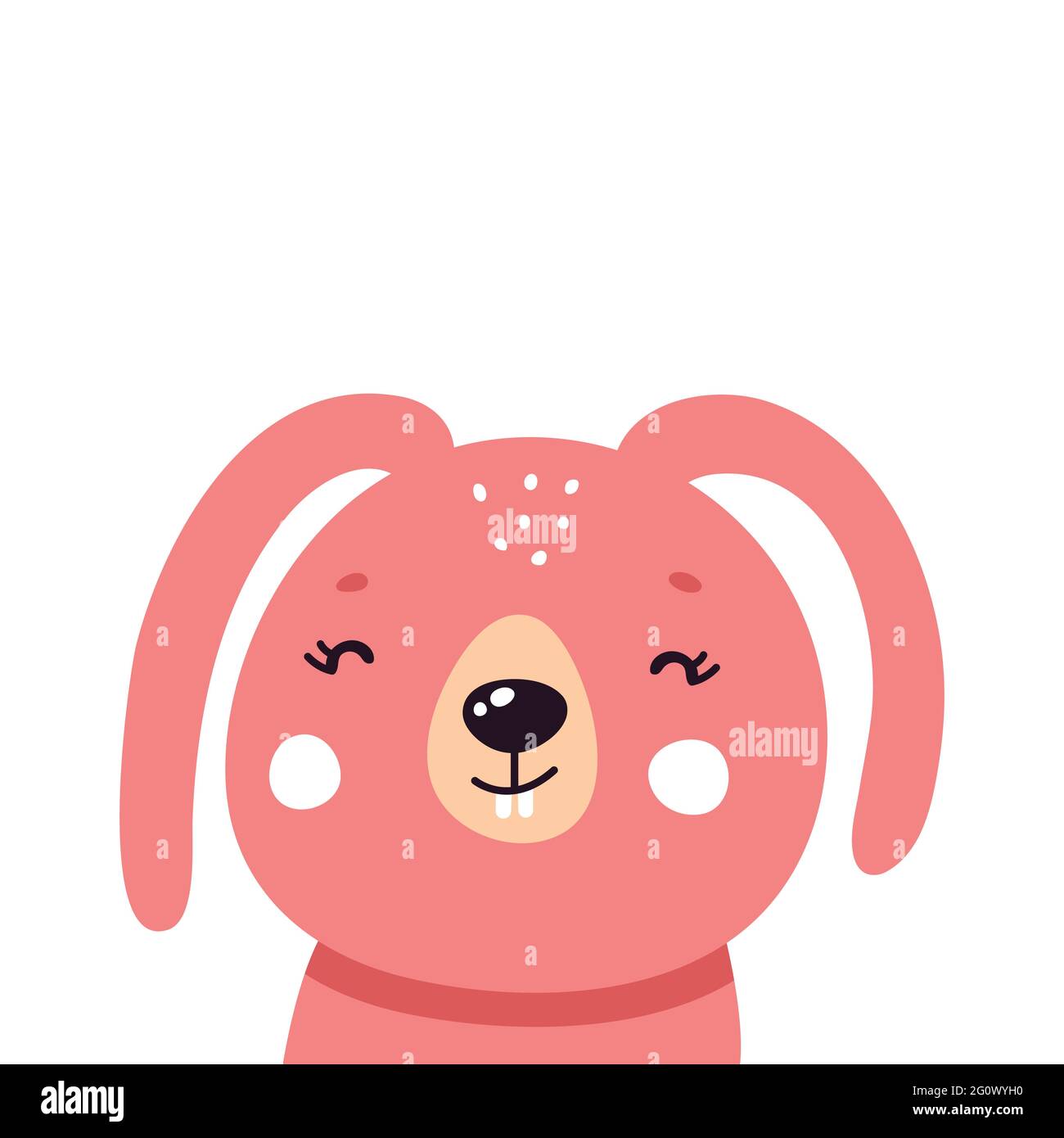 White Easter bunny. Easter bunny on a white background. Stock Vector