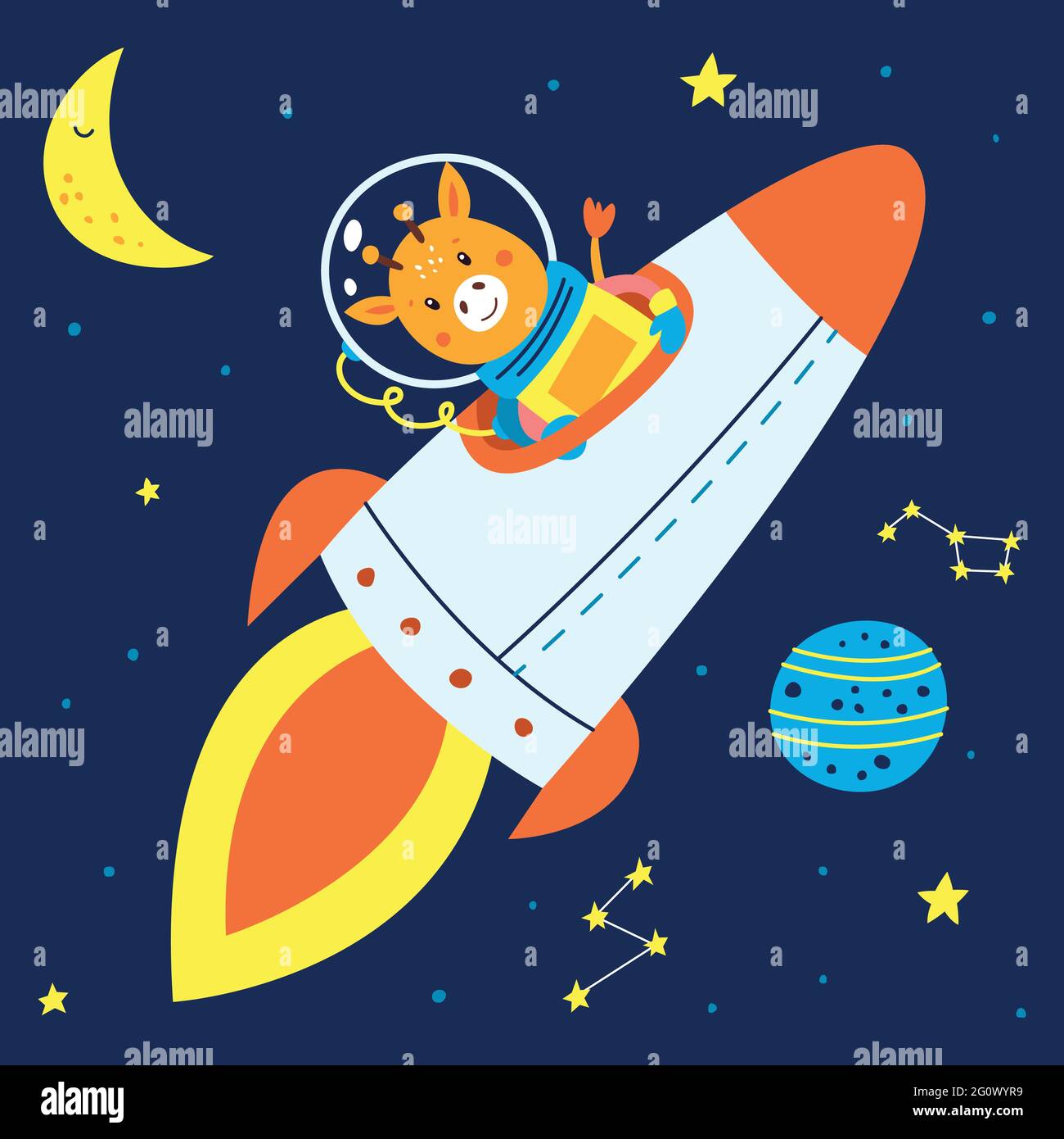 Animals in space. Vector illustration on a blue background Stock Vector Image & Art - Alamy Animals in space. Vector illustration on a blue background Stock Vector Image & Art - Alamy