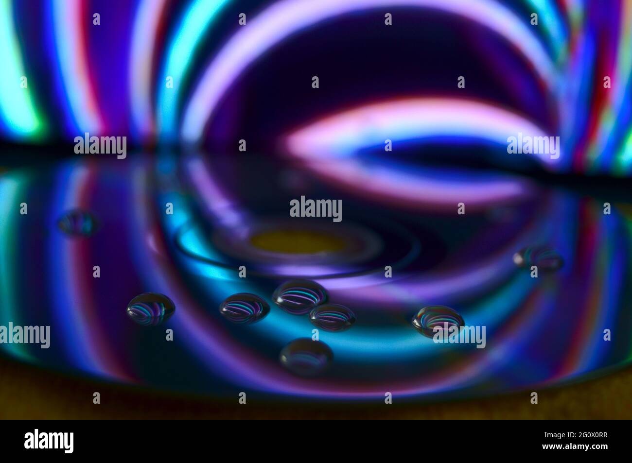 Abstract, colorful background composed of bubbles, reflection and ...