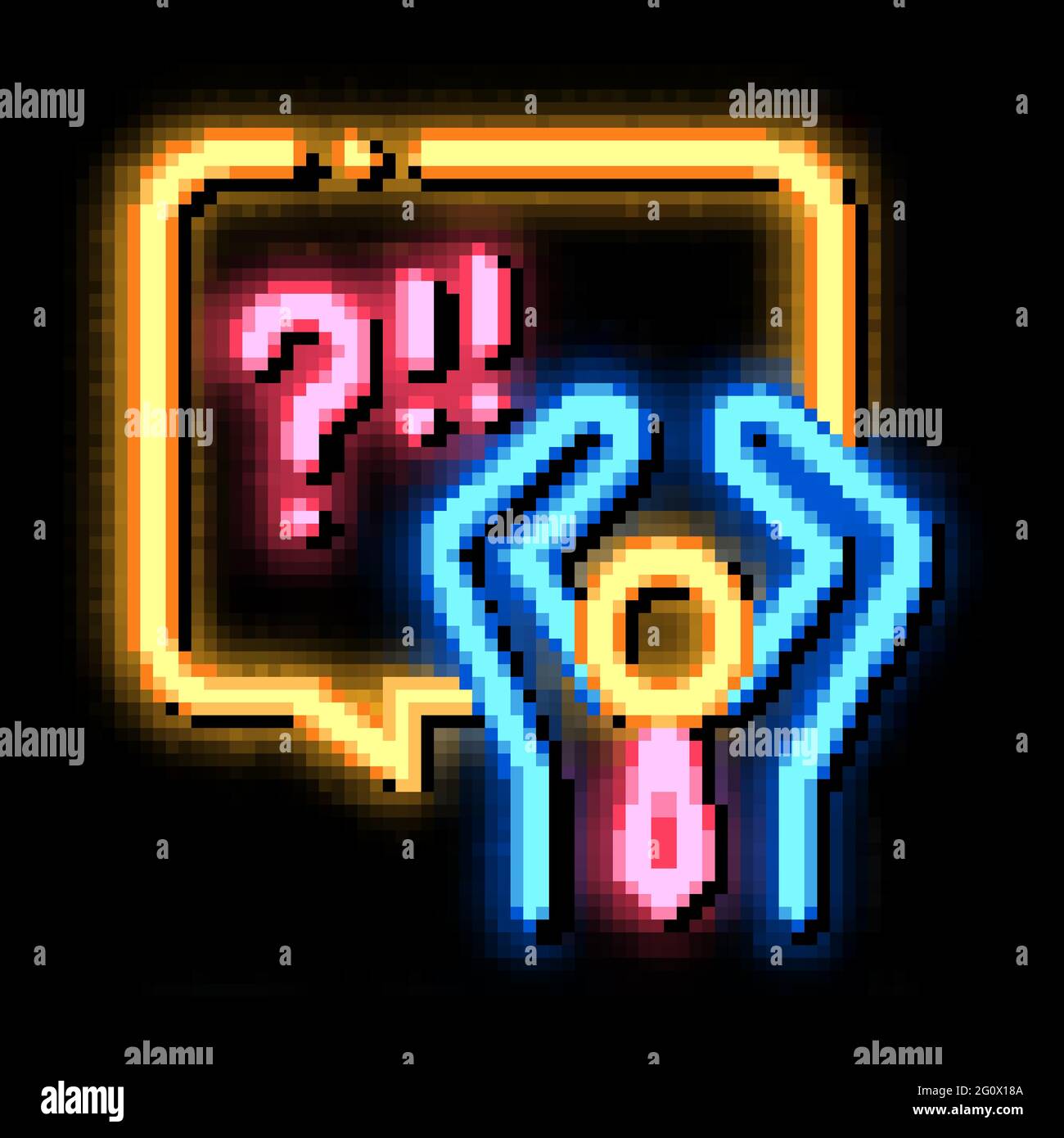 Outraged Human neon glow icon illustration Stock Vector Image & Art - Alamy