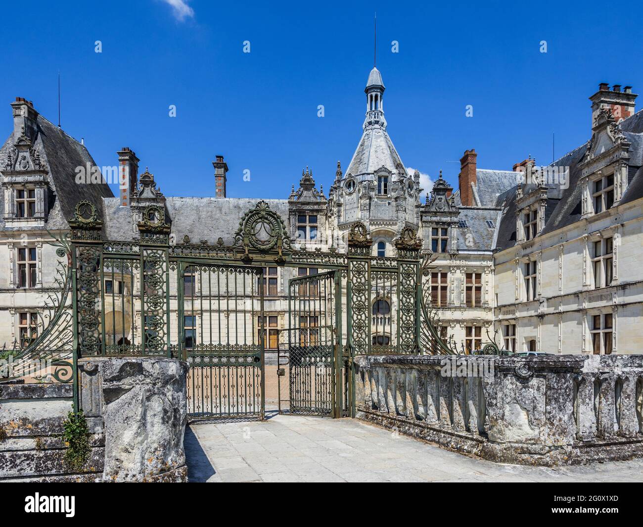 Chateau de Saint-Aignan, Loir-et-Cher (41), France. Stock Photo