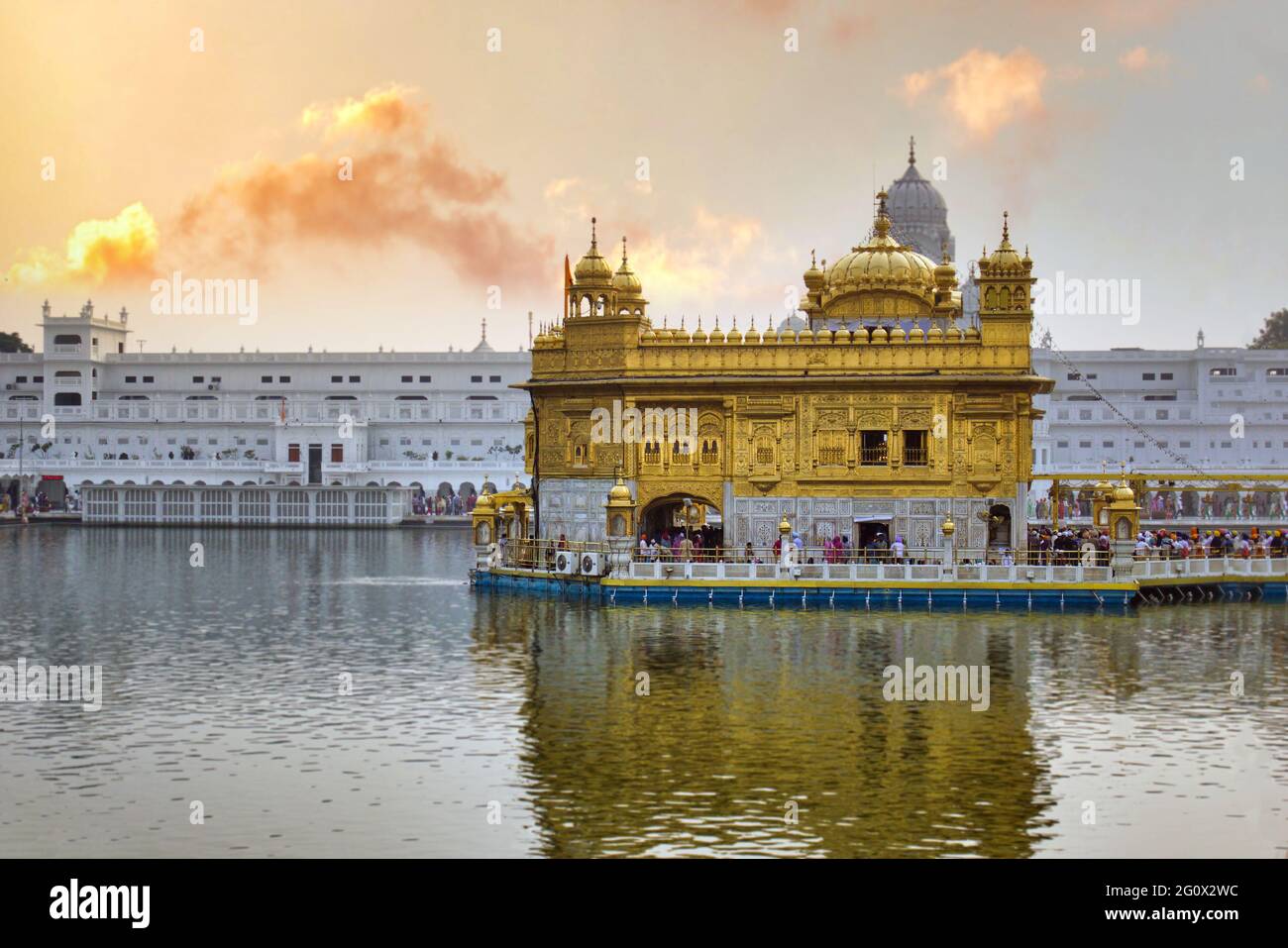 Amritsar, India November 06, 2016 Wide angle shot of Harmindar Sahib