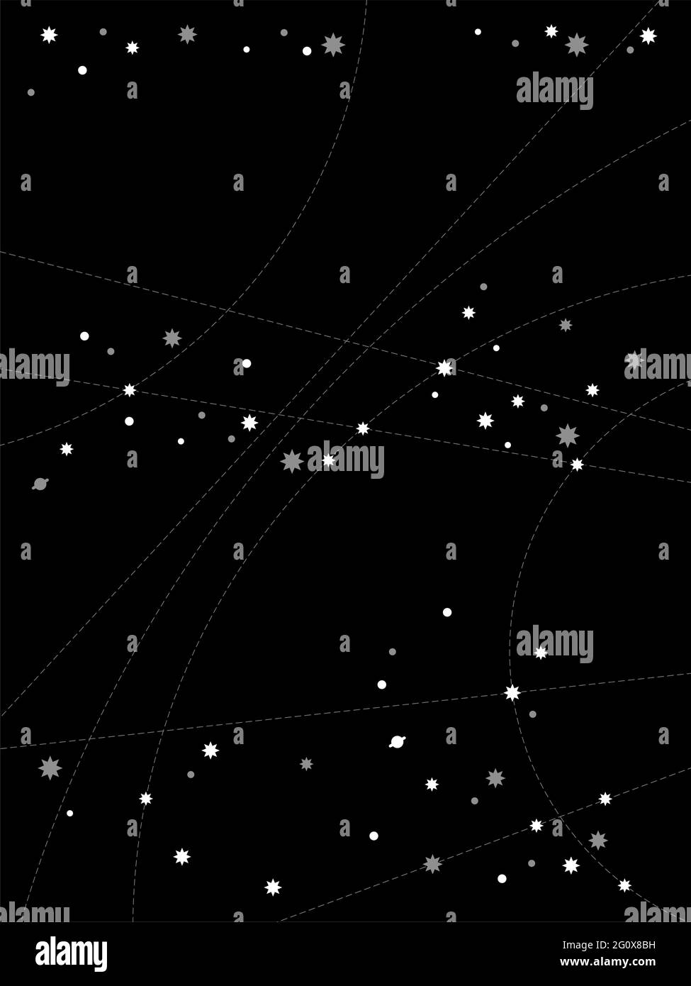 The Night Starry Sky -- (black blank background Stock Vector Image ...