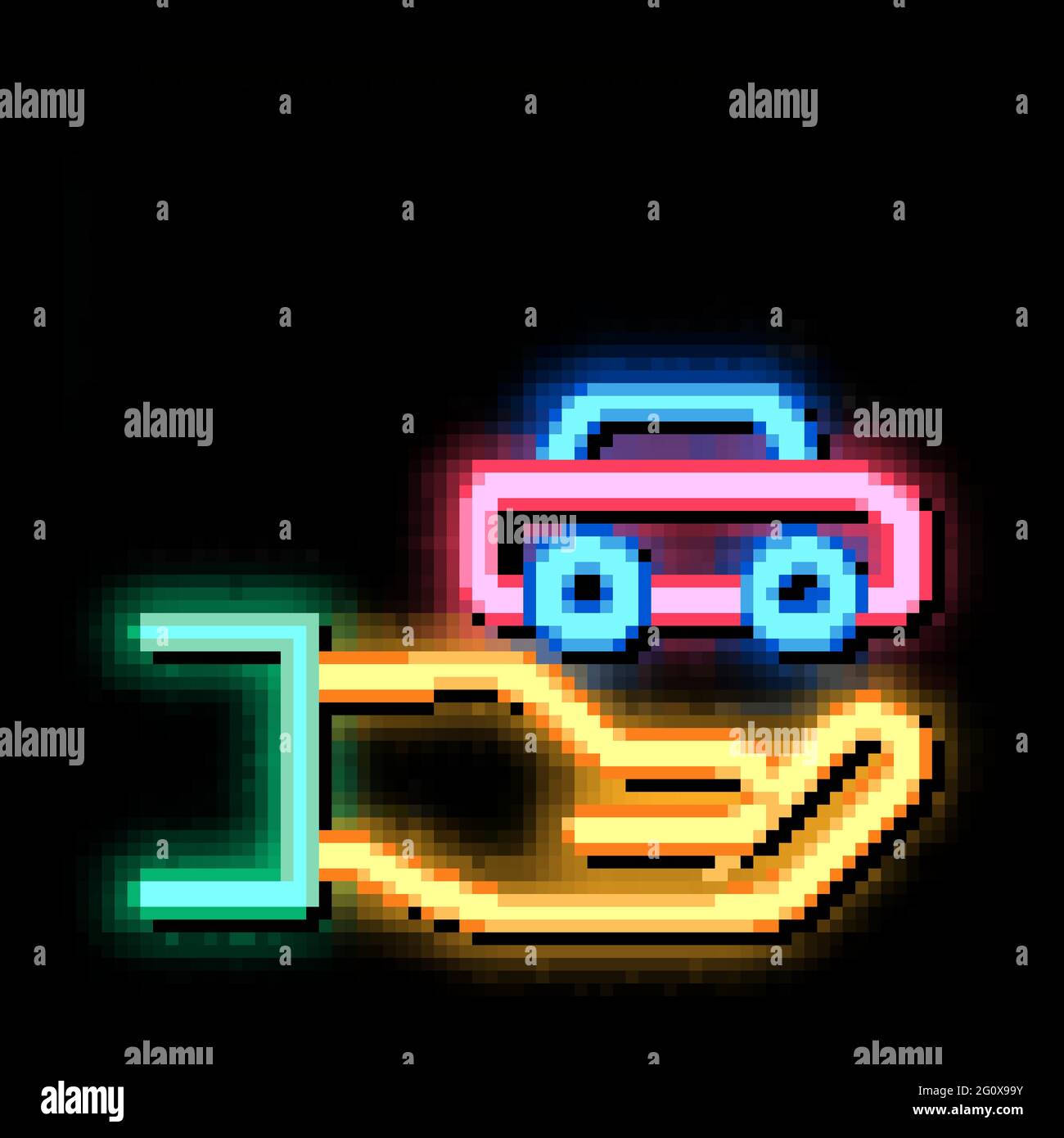 Hand Holding Car neon glow icon illustration Stock Vector Image & Art ...