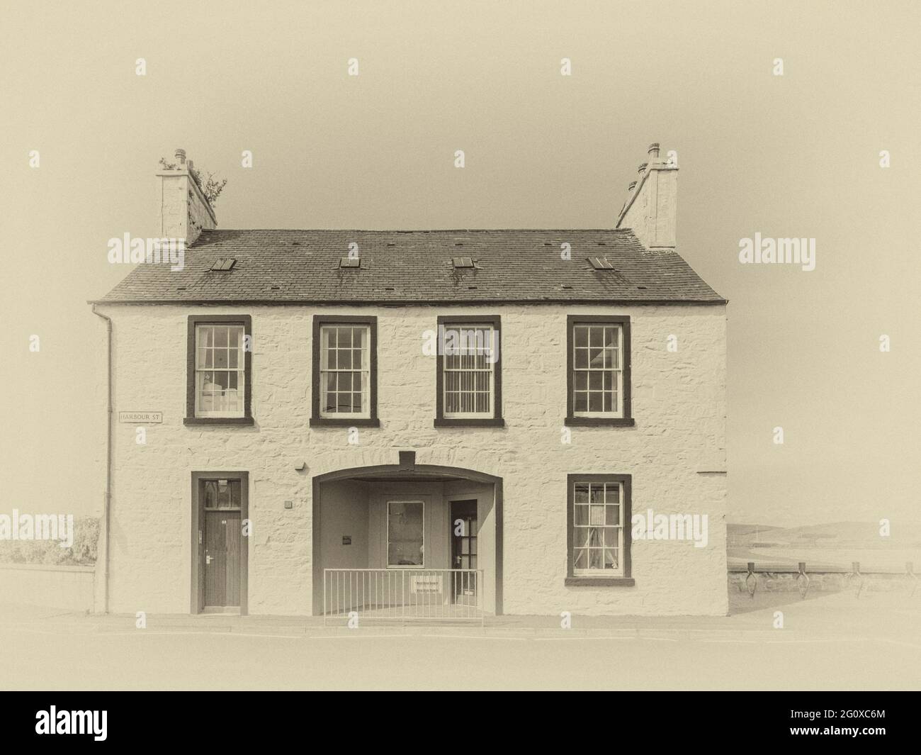 The image is of the Old Customs House on the west coast town and port of Stranraer known as being the most westerly point in the British Isles Stock Photo