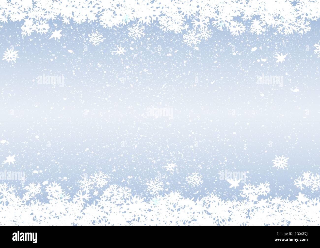 Blue winter snowfall watercolor background for your design. Hand drawn ...