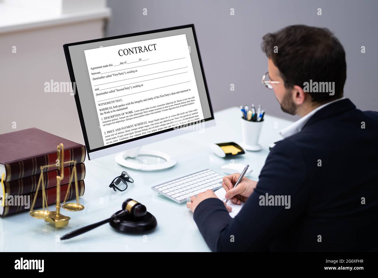 Online Law And Legal Tech. Lawyer Using Technology Stock Photo Alamy