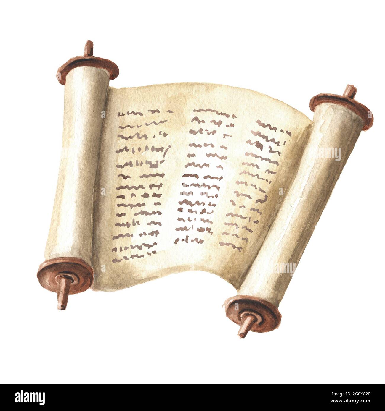 Old Rolled Blank Torah Parchment Paper Roll On White Background Stock  Photo, Picture and Royalty Free Image. Image 145616377.