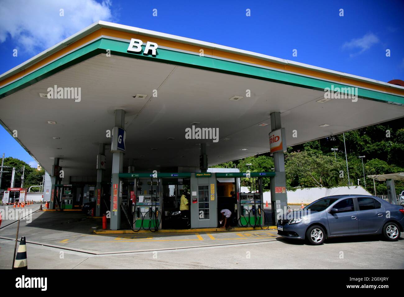 salvador, bahia, brazil - may 26, 2021: facade of a BR Distribuidora gas station in the city of Salvador. Stock Photo