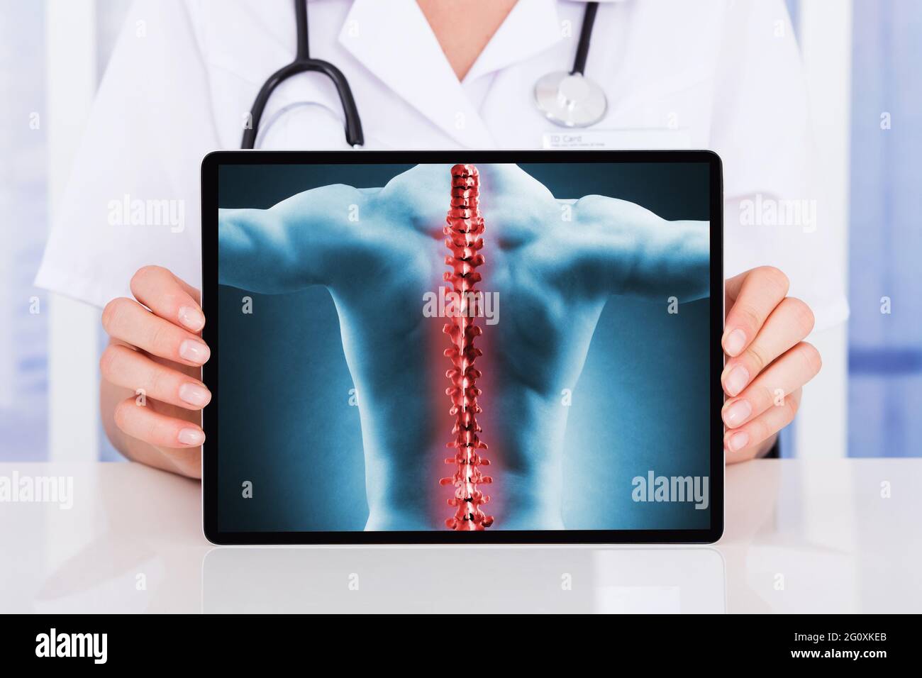 Low Back Pain And Joint Osteoporosis. Orthopedic Backache Stock Photo