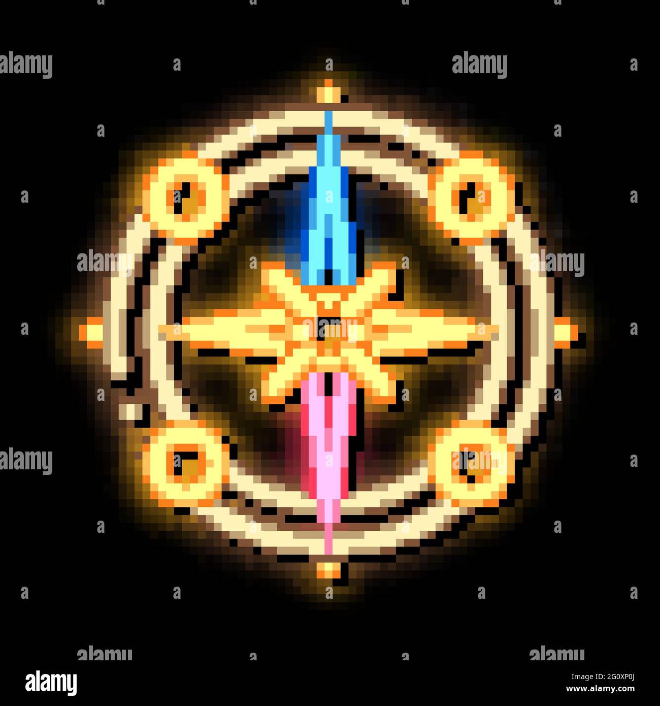 Vintage Compass neon glow icon illustration Stock Vector Image & Art ...