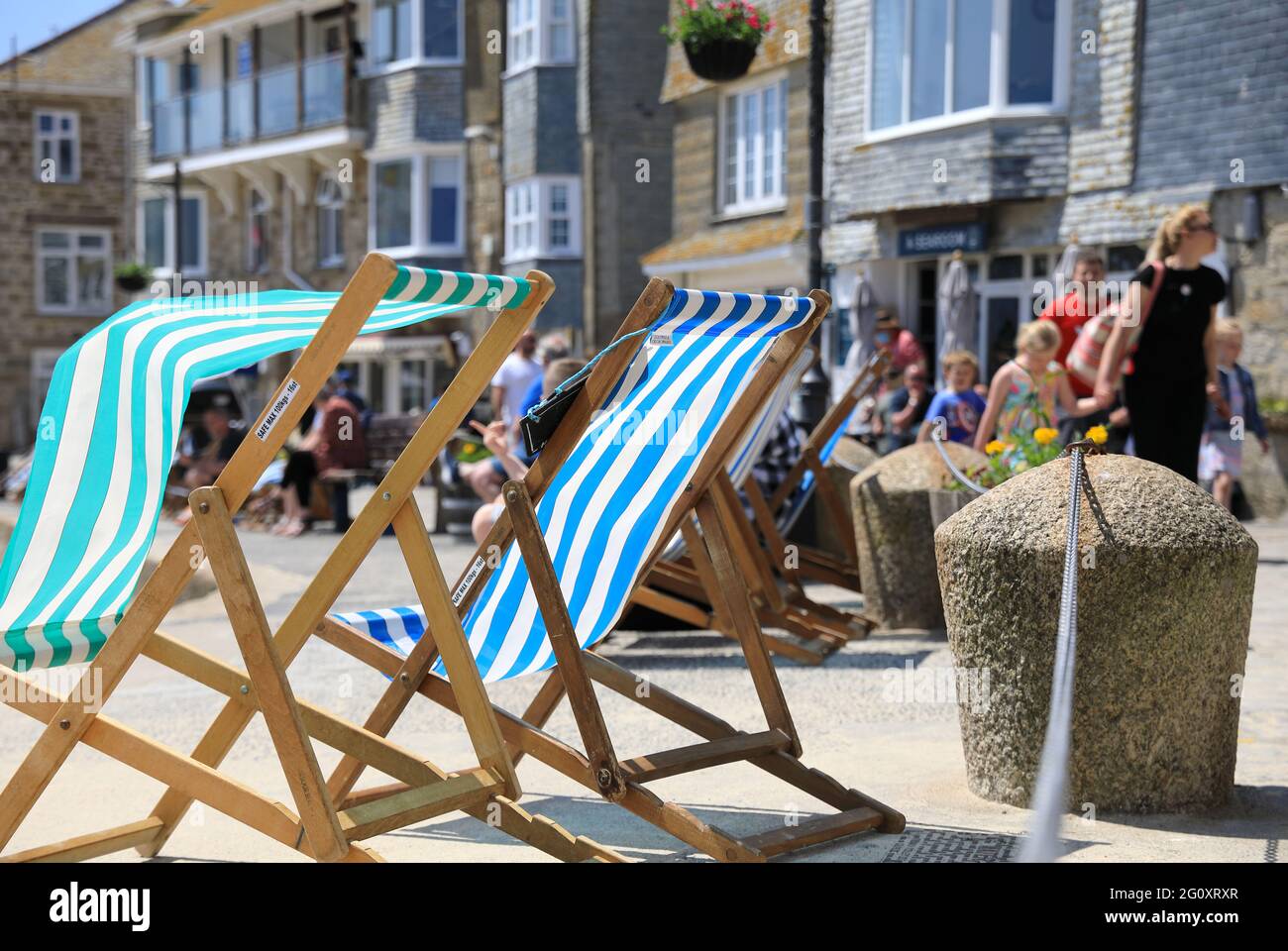 Harbourside in pretty St Ives, in Cornwall, SW England, UK Stock Photo