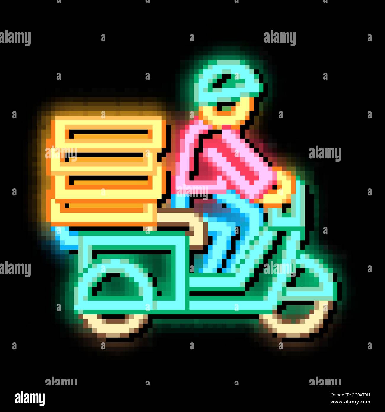Pizza Delivery neon glow icon illustration Stock Vector Image & Art - Alamy