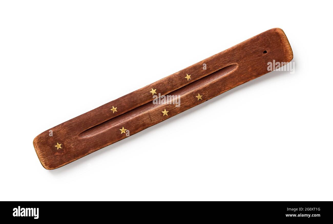 Joss stick stand isolated on white background. Indian incense stick