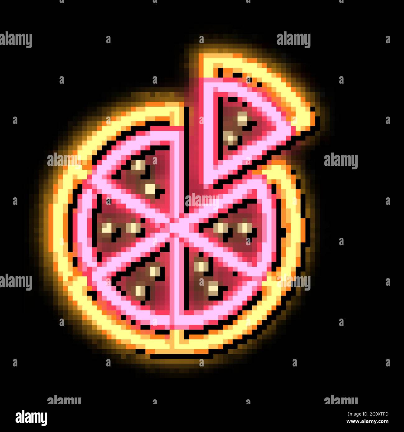 Sliced Pizza neon glow icon illustration Stock Vector Image & Art - Alamy