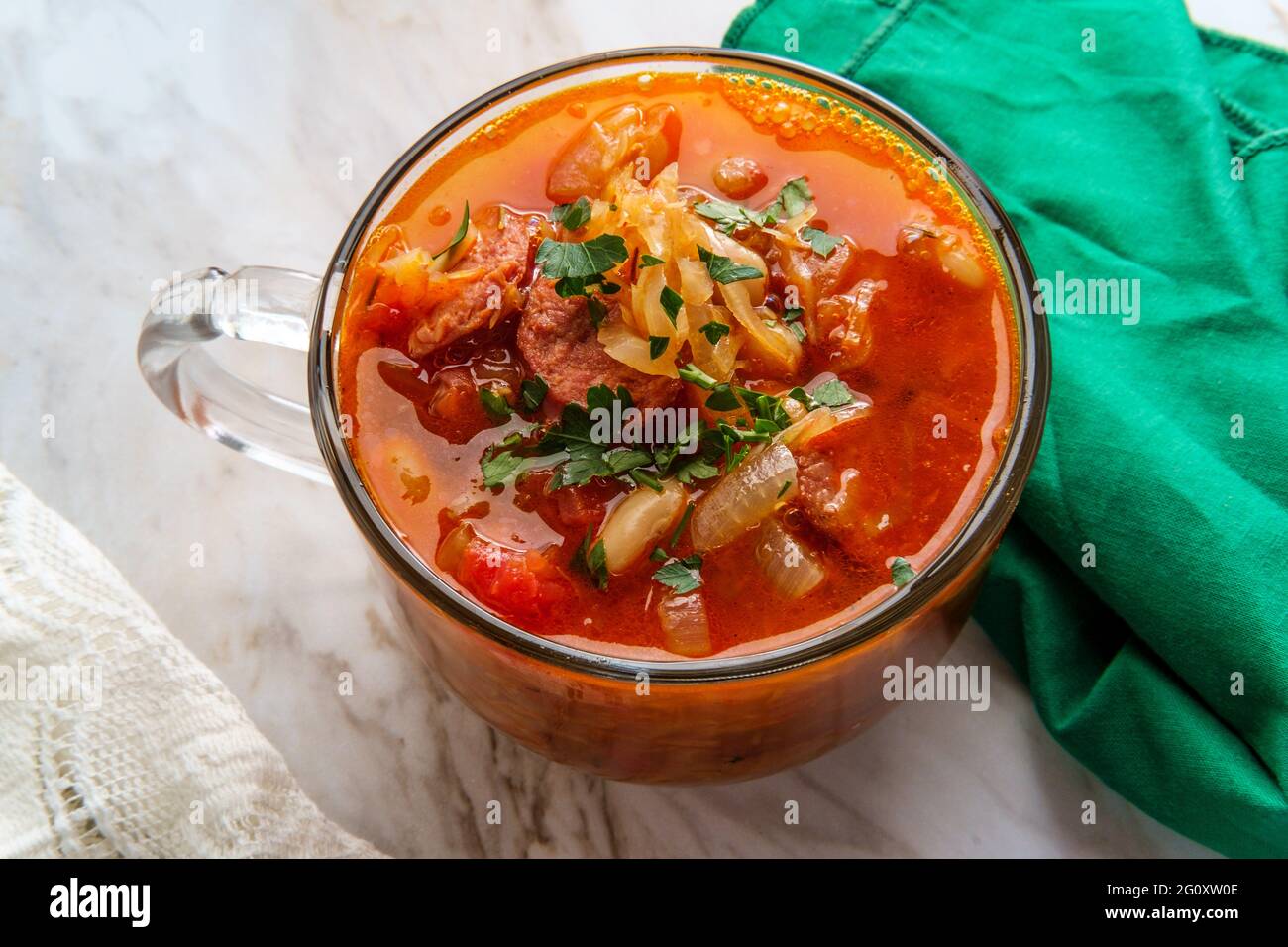 German kielbasa Oktoberfest stew with cabbage and sauerkraut Stock Photo Alamy