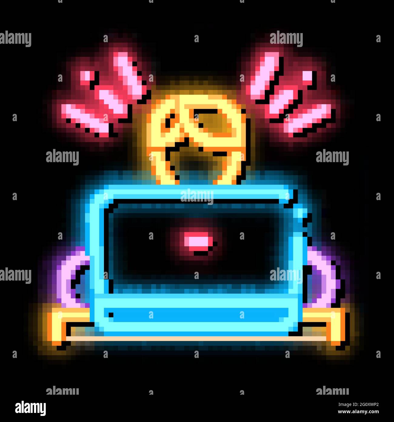 Stress Work Man neon glow icon illustration Stock Vector Image & Art ...
