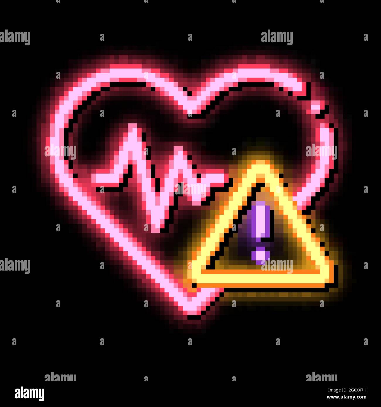 Heart Disease neon glow icon illustration Stock Vector Image & Art - Alamy