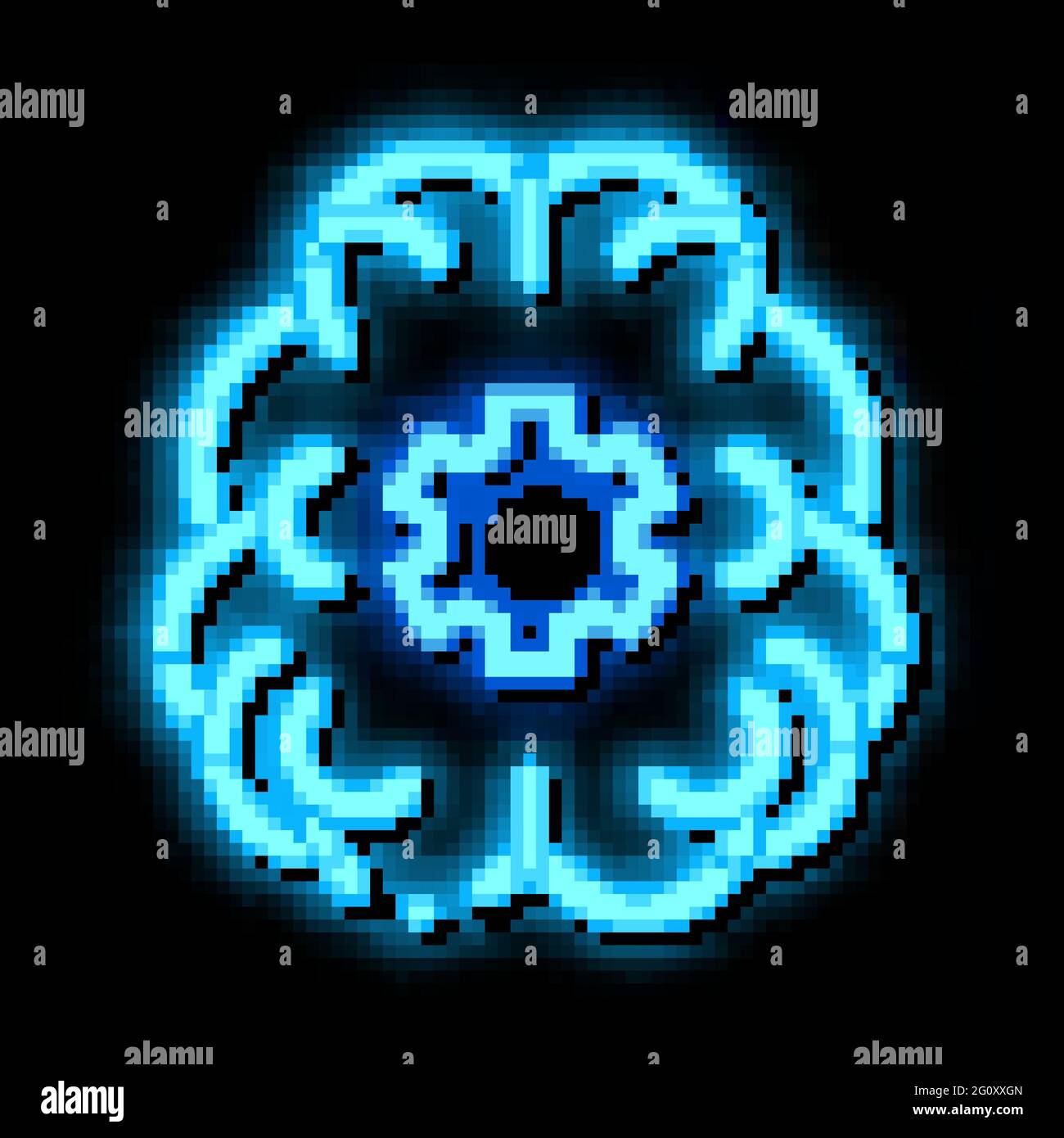 Human Brain Gear neon glow icon illustration Stock Vector Image & Art ...