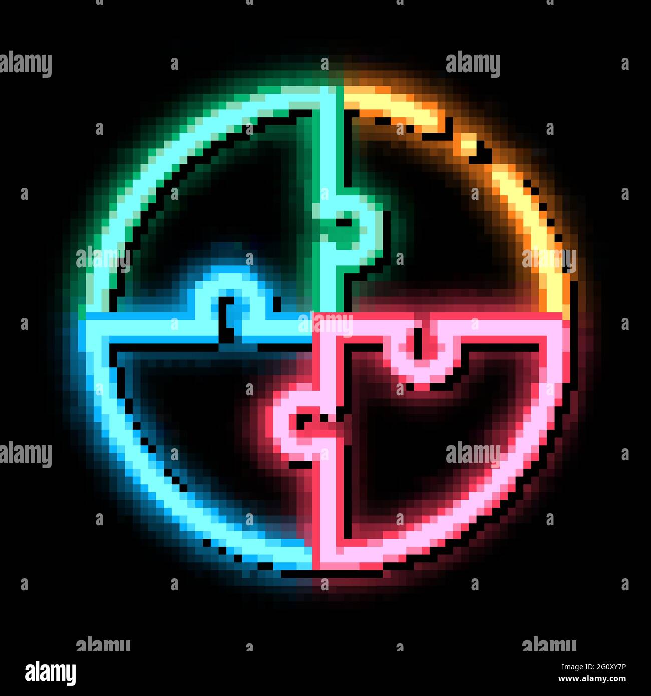 Swot Puzzle neon glow icon illustration Stock Vector Image & Art - Alamy