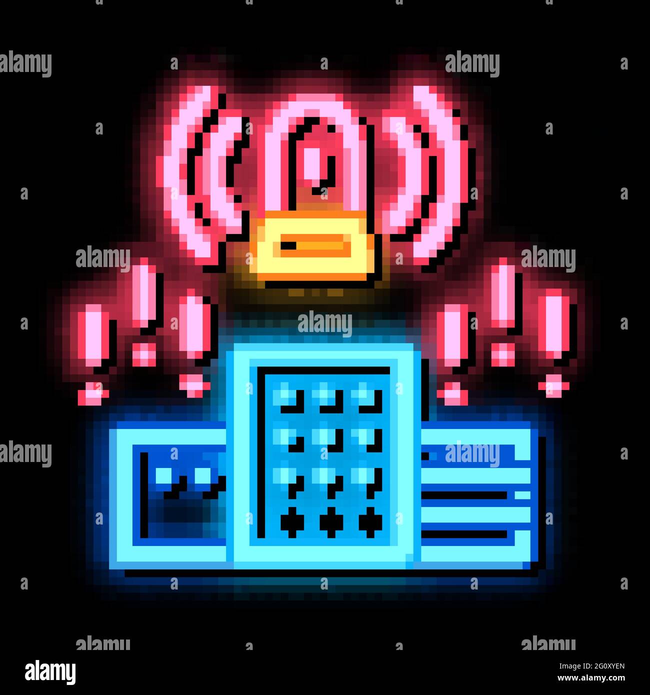 Alarm City Town neon glow icon illustration Stock Vector Image & Art ...