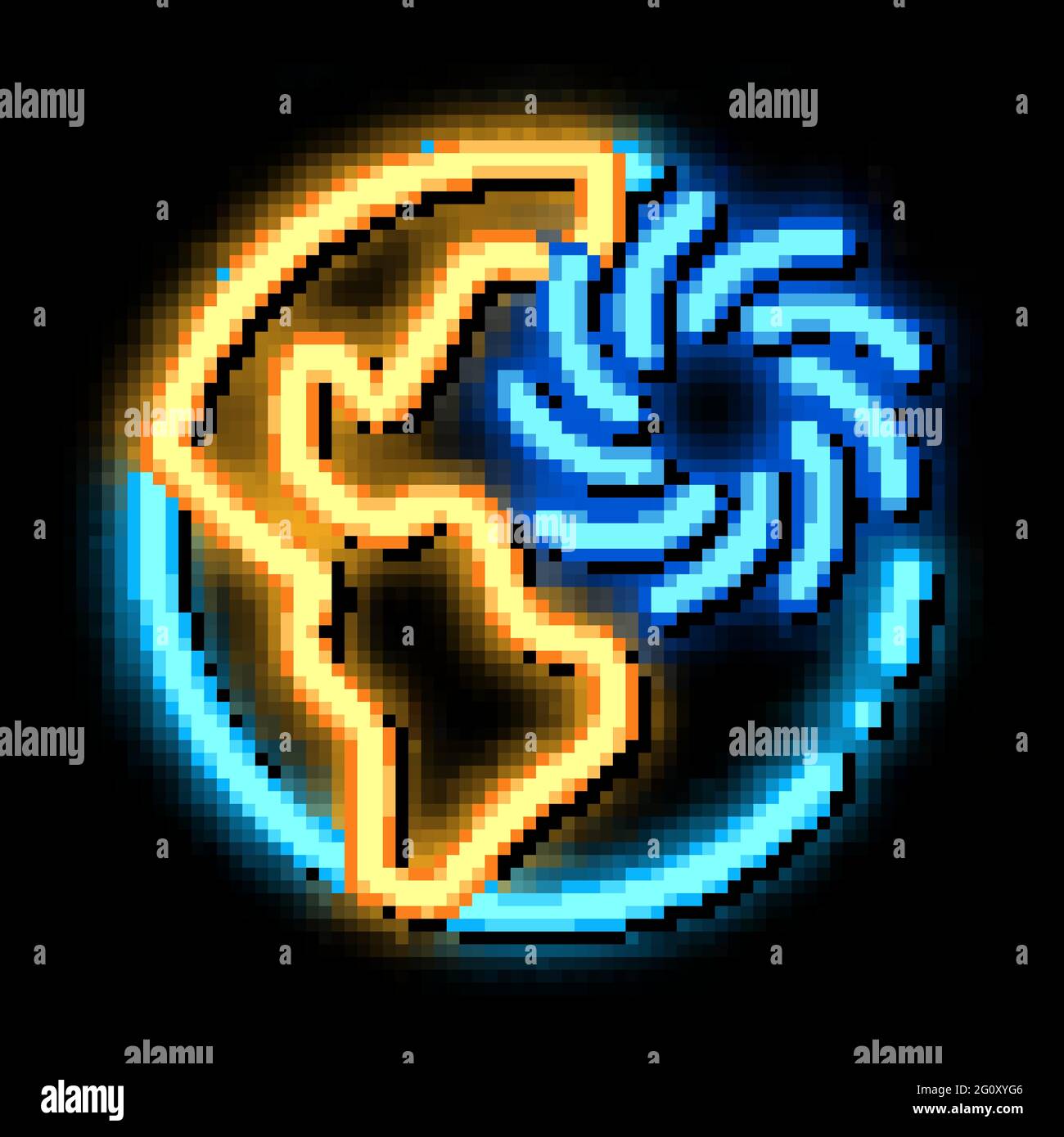 Cyclone Planet neon glow icon illustration Stock Vector Image & Art - Alamy