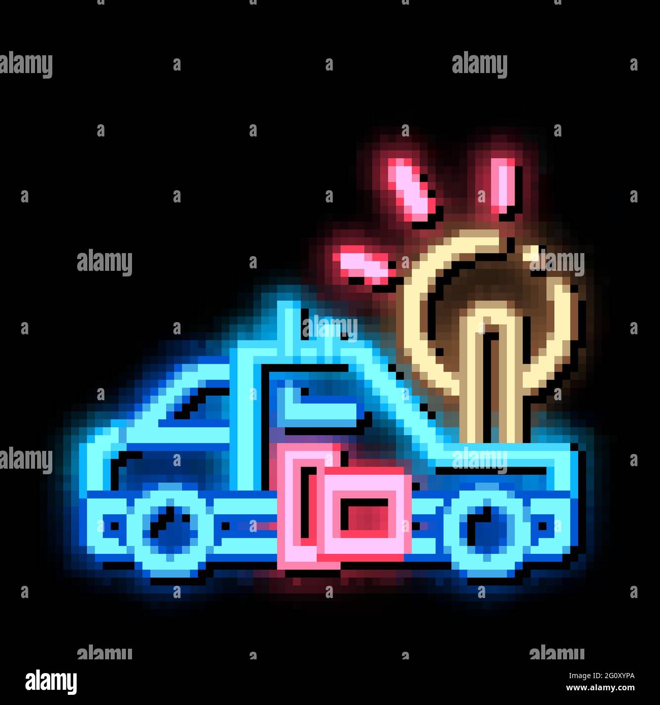 Synoptic Truck neon glow icon illustration Stock Vector Image & Art - Alamy