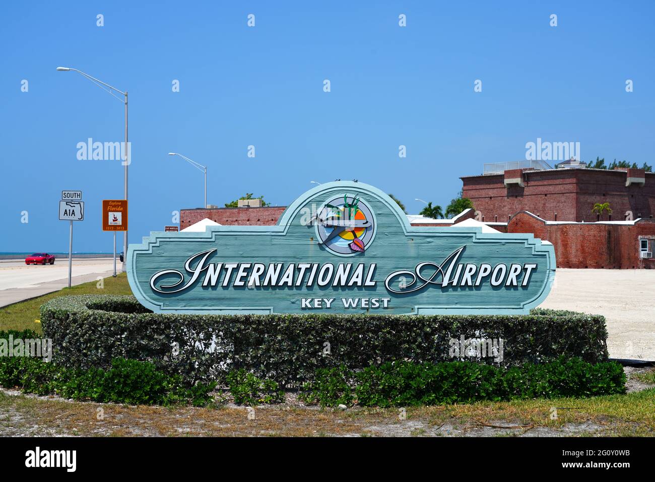 KEY WEST, FL -25 APR 2021- View of the Key West International Airport (EYW) located in Key West 