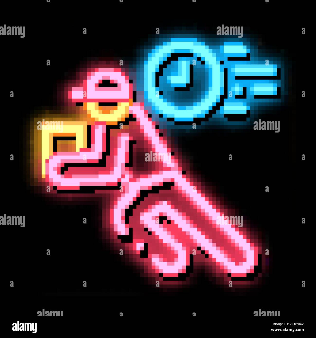 Delivery Express Courier neon glow icon illustration Stock Vector Image ...
