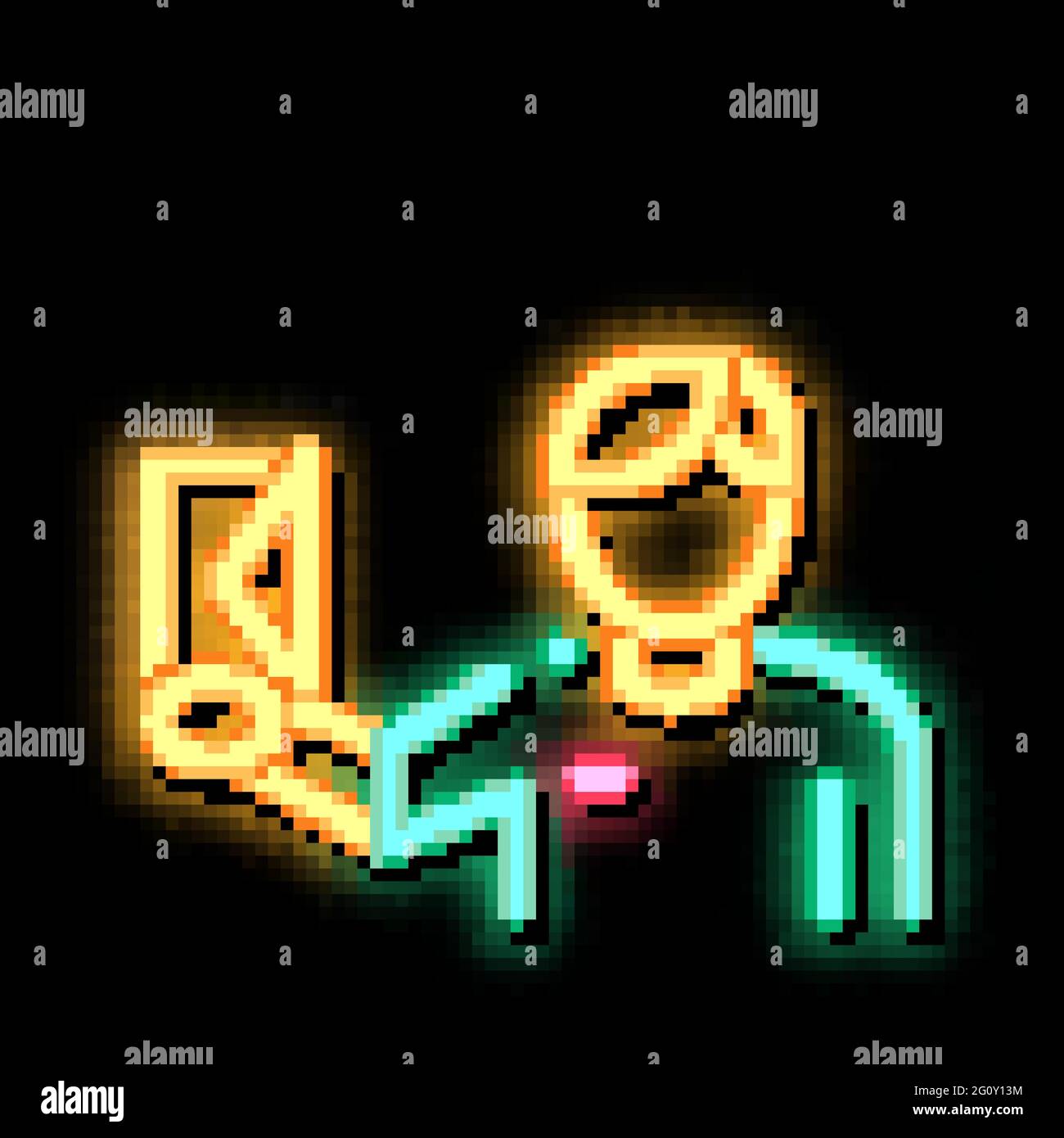 Courier Delivery Letter neon glow icon illustration Stock Vector Image ...