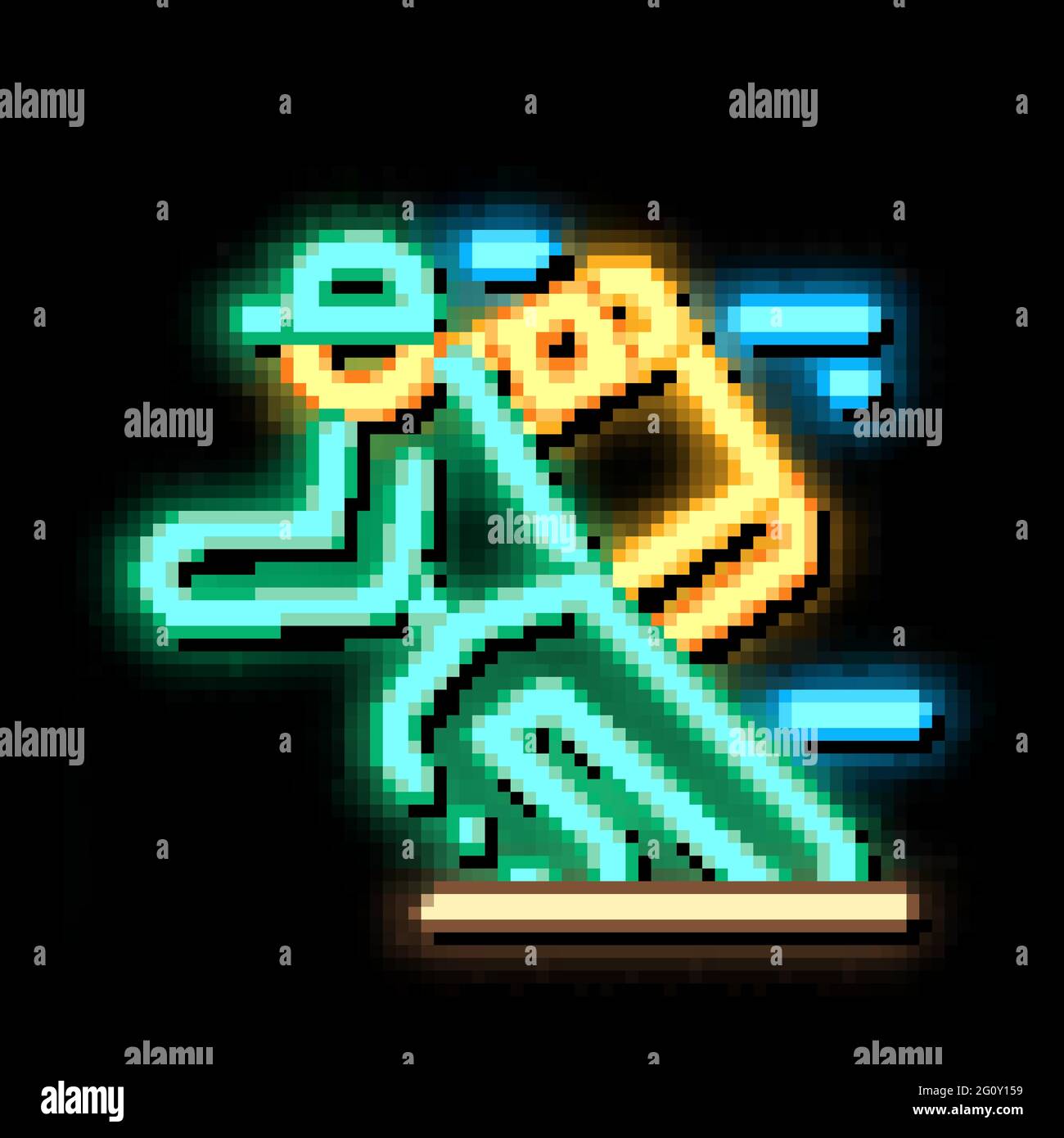 Delivery Express Courier Big Parcel neon glow icon illustration Stock ...