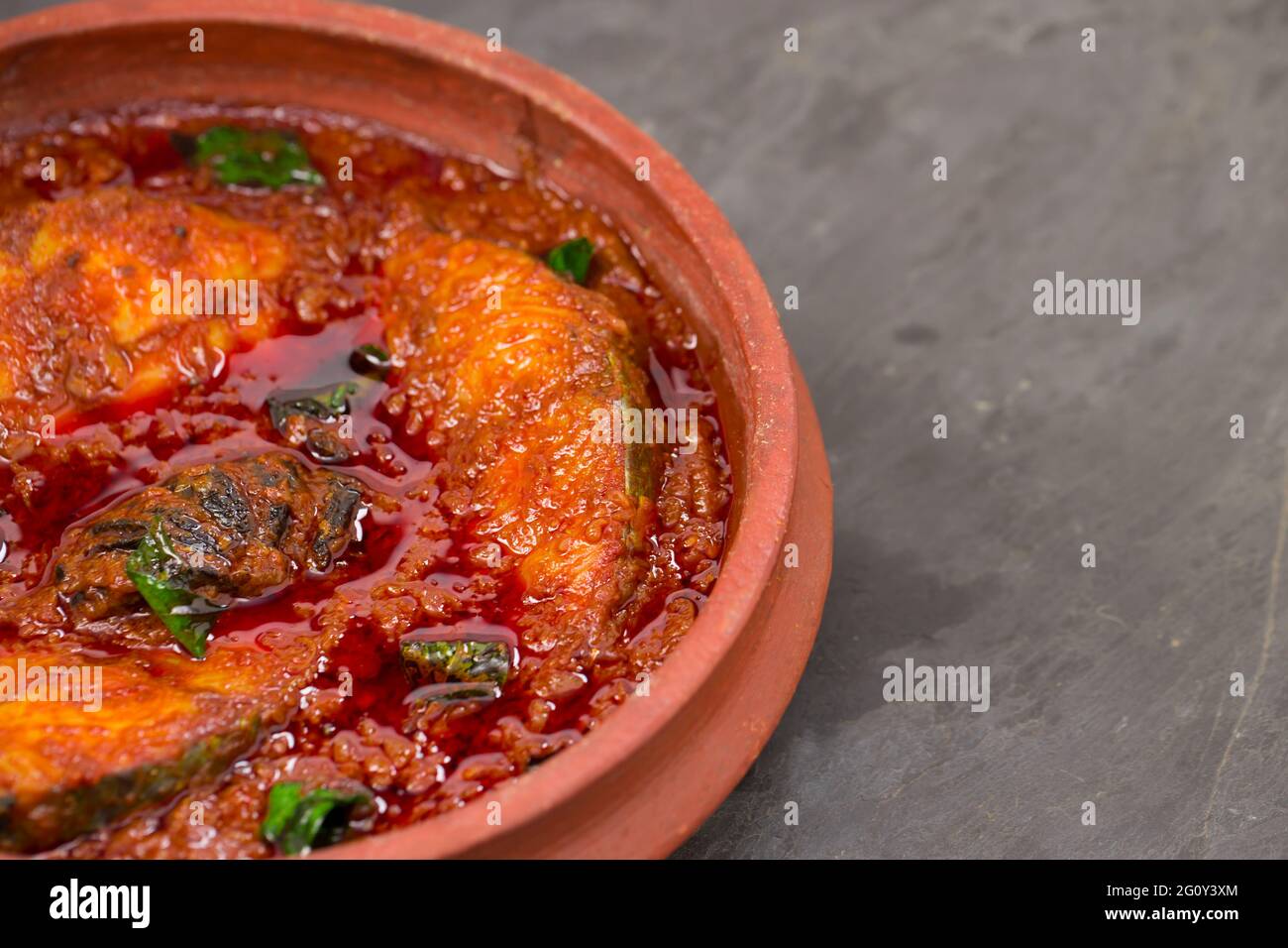 SeerFish or KingFish curry, traditional Indian fish curry ,kerala style