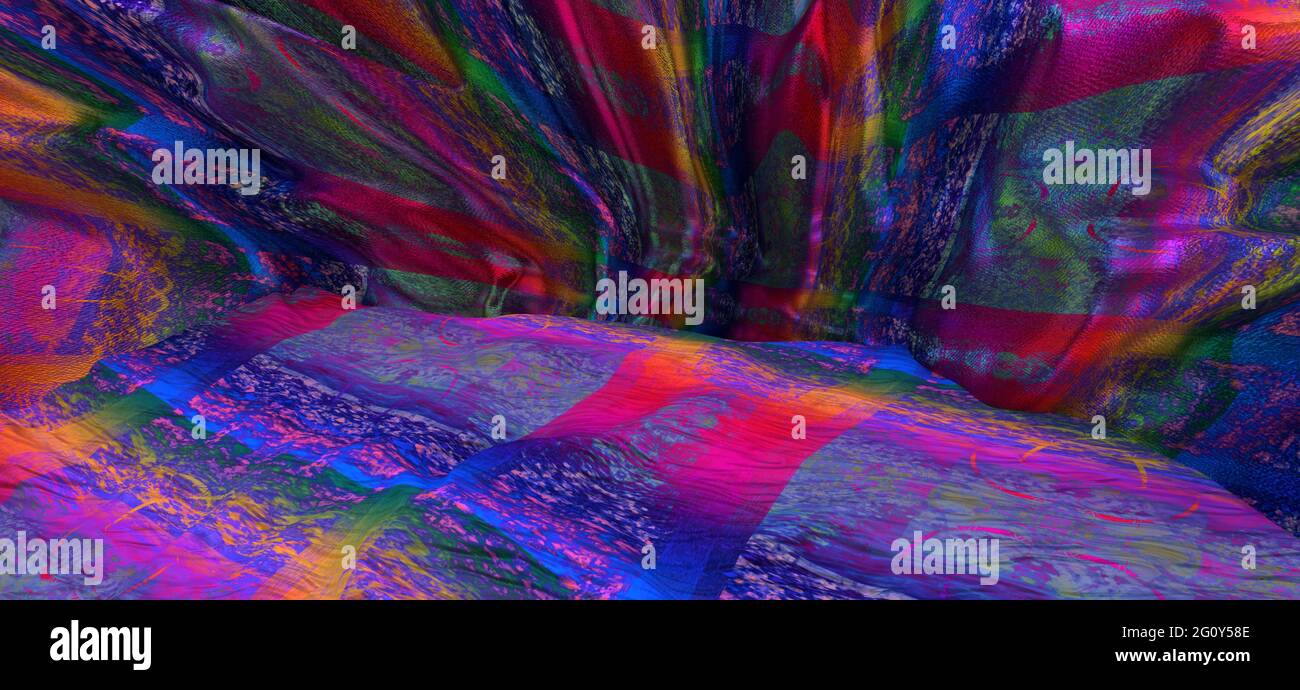 An abstract 3d multicolored psychedelic background image Stock Photo ...