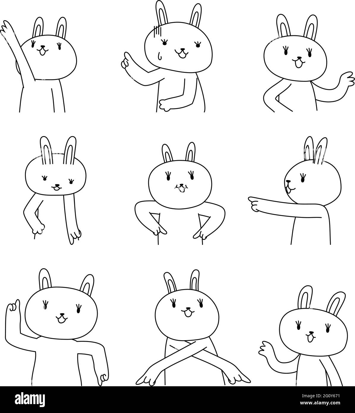 This is a illustration of rabbit that guides you by pointing your ...