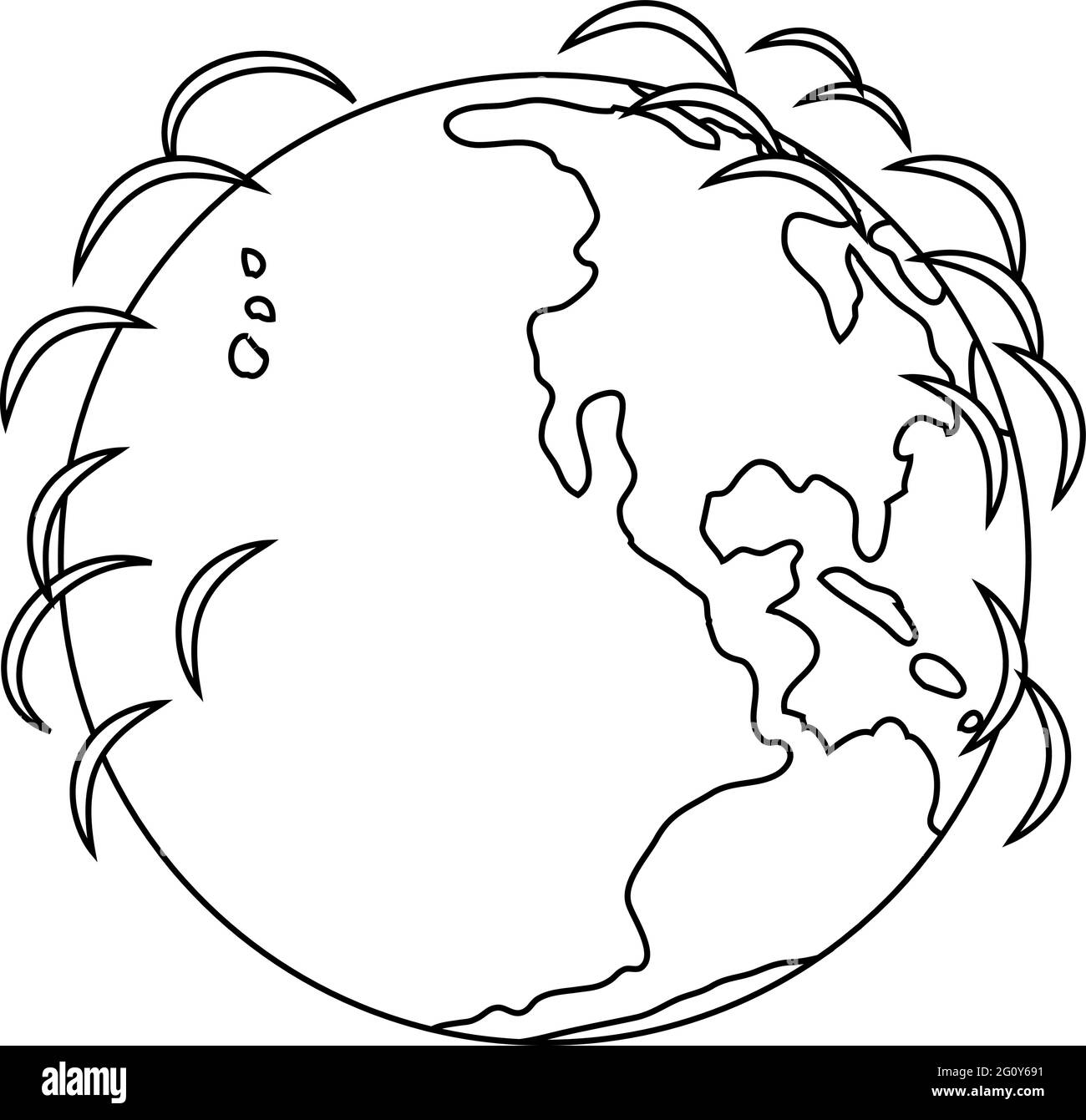 This is a illustration of a Global warming Stock Vector