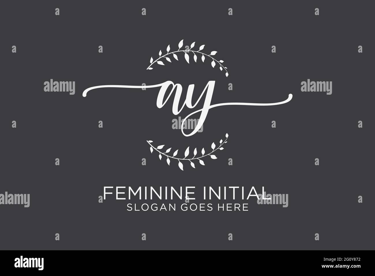 AY beauty monogram and elegant logo design handwriting logo of initial ...