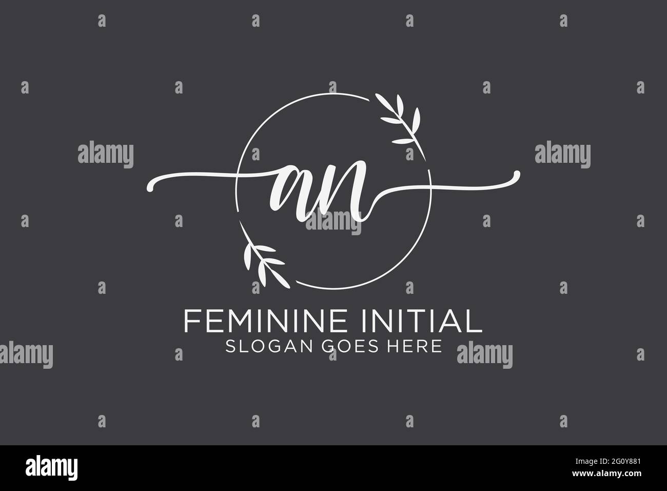 AN beauty monogram and elegant logo design handwriting logo of initial ...