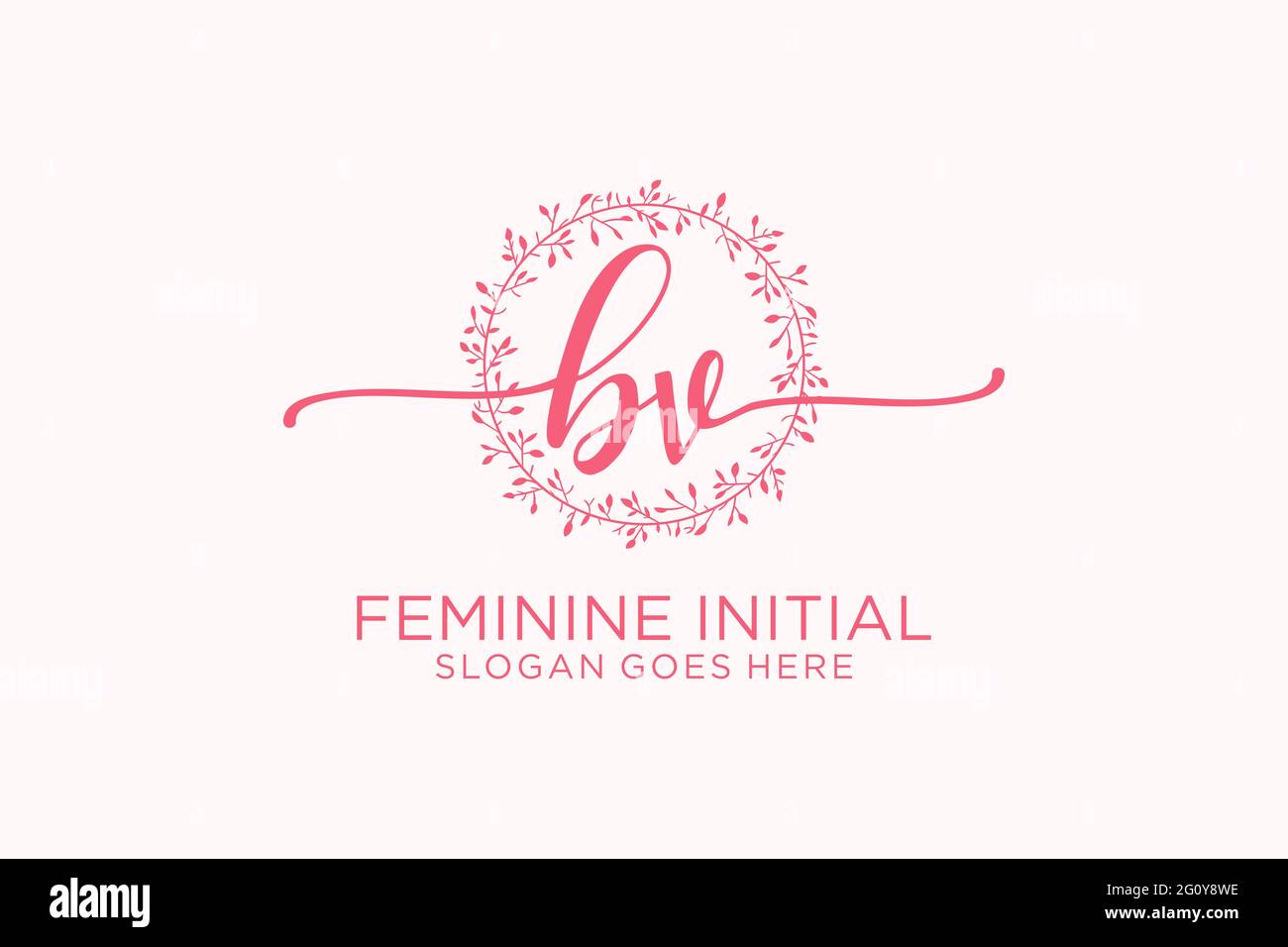 BV beauty monogram and elegant logo design handwriting logo of initial ...