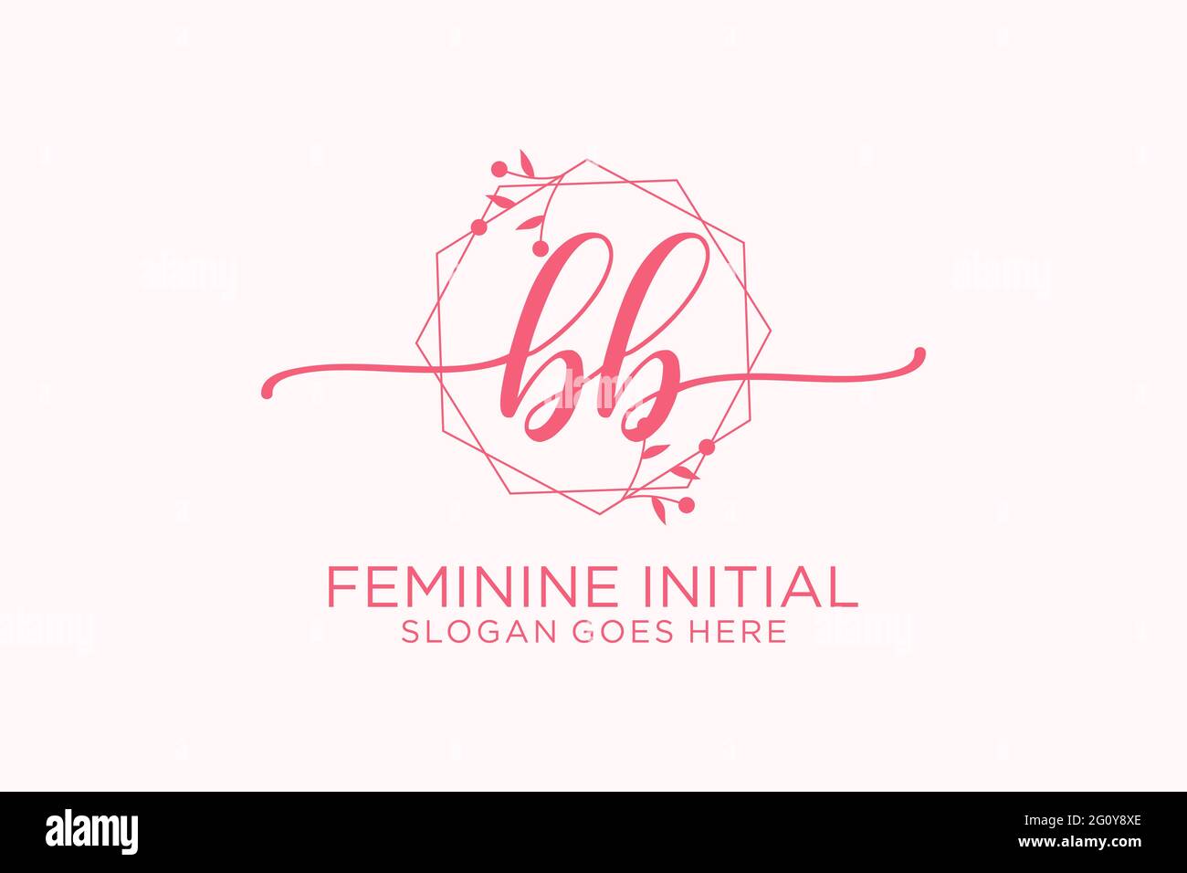 BB beauty monogram and elegant logo design handwriting logo of initial ...