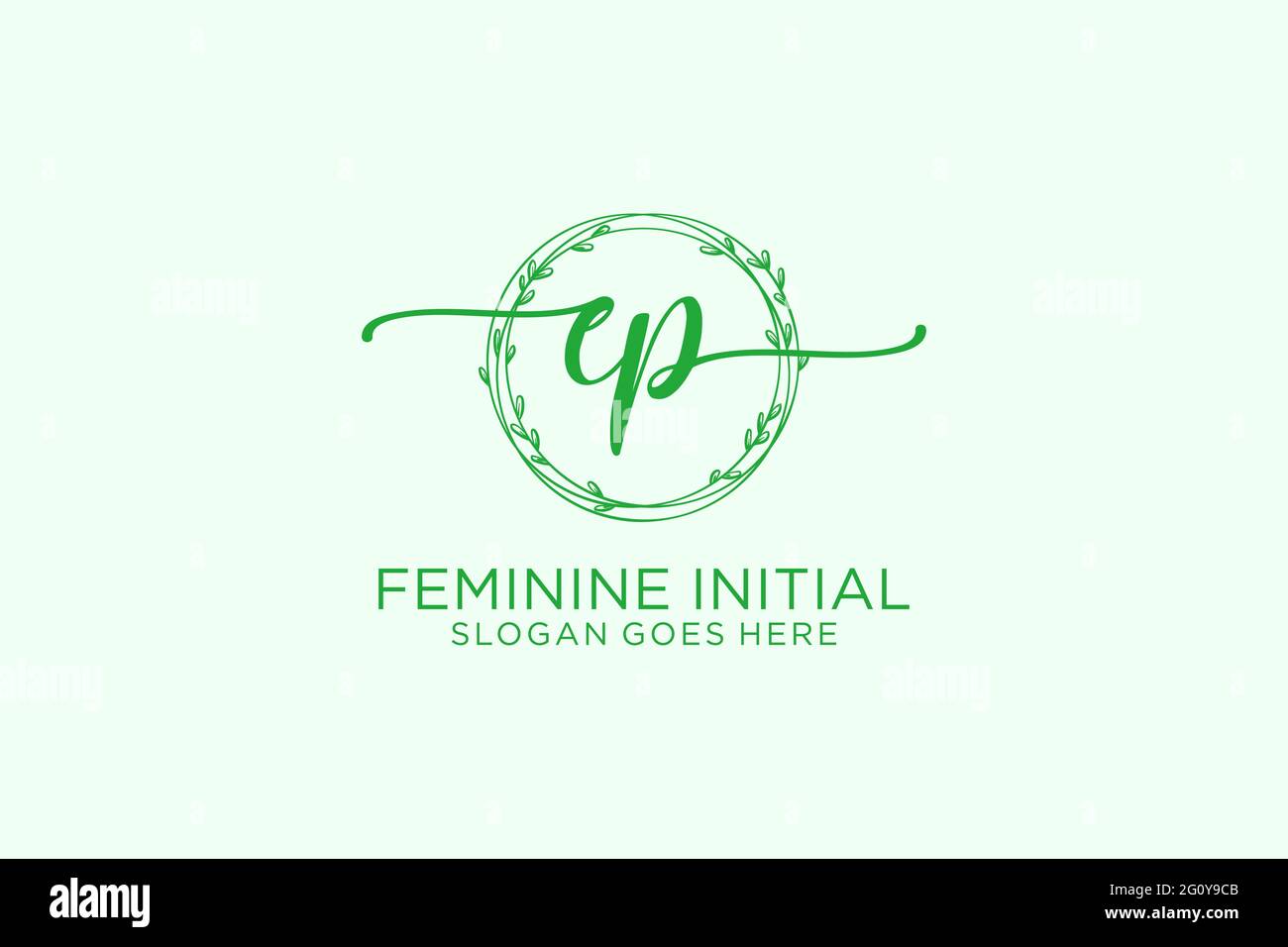 EP beauty monogram and elegant logo design handwriting logo of initial ...