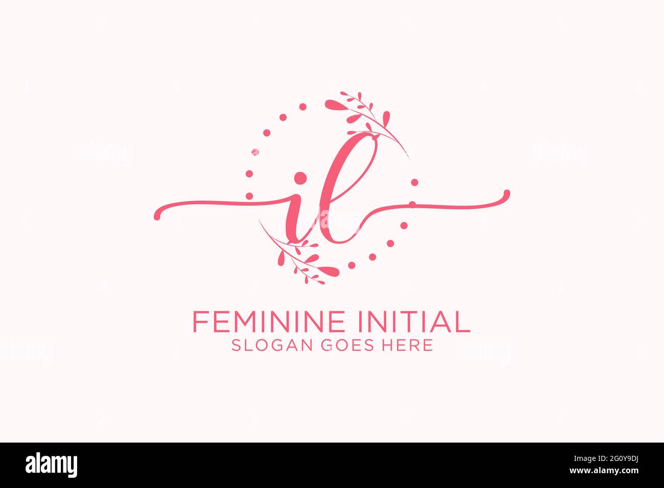 IL beauty monogram and elegant logo design handwriting logo of initial ...