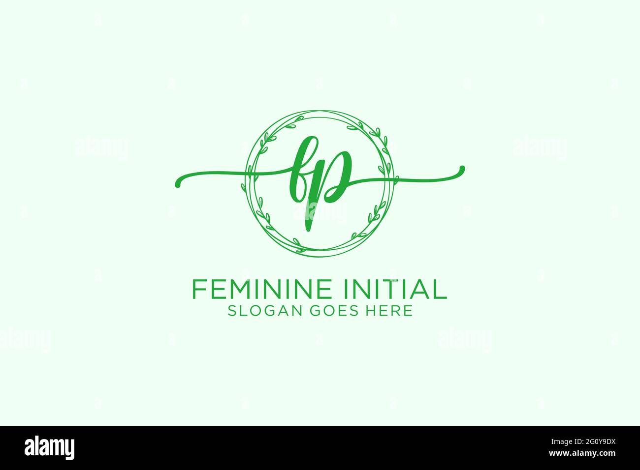 FP beauty monogram and elegant logo design handwriting logo of initial ...