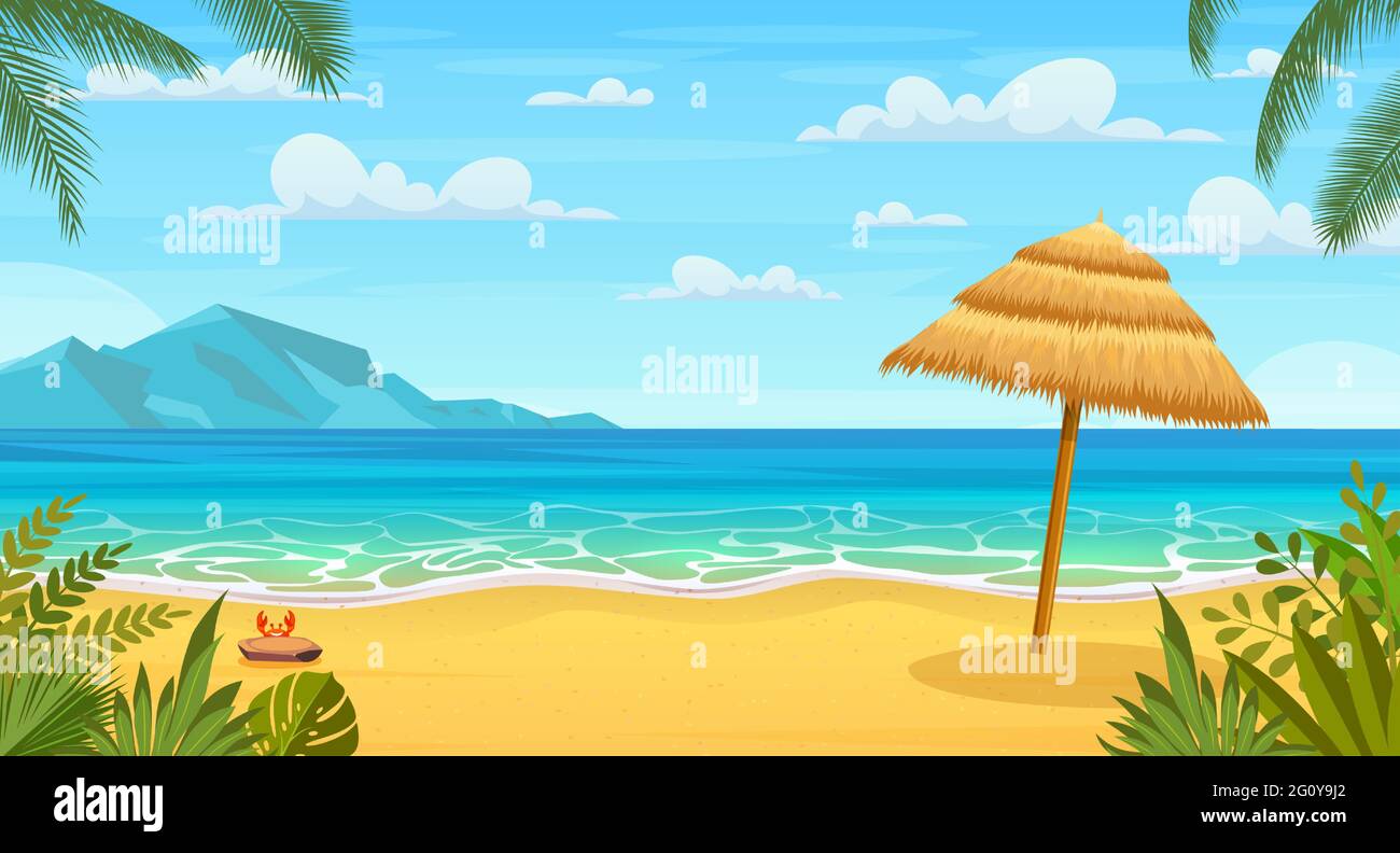Sea panorama. Tropical beach Stock Vector Image & Art - Alamy